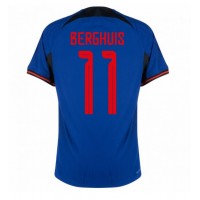 Camiseta Países Bajos Steven Berghuis #11 Visitante Equipación Mundial 2022 manga corta